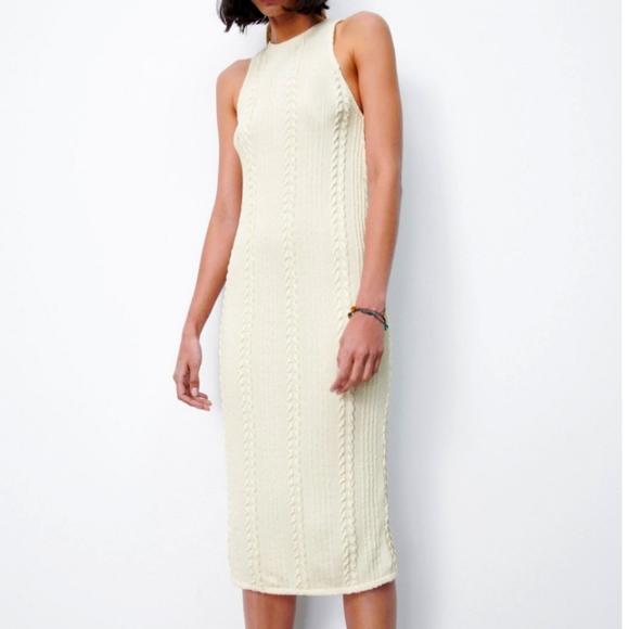 Zara Dresses & Skirts - ZARA CABLE KNIT SWEATER DRESS